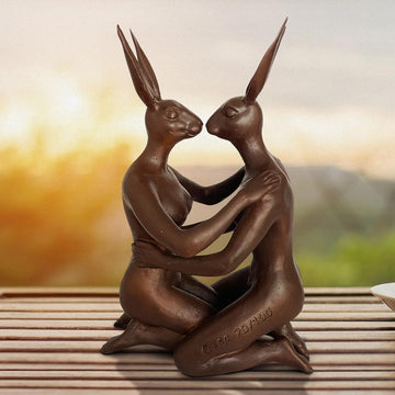 She Was in Love with Her Better Self Every Day (Bronze Sculpture, Miniature Collection)