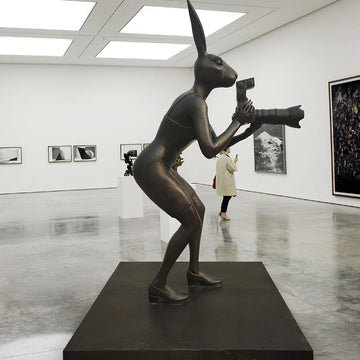 Paparazzi City Rabbitwoman (Bronze Sculpture)