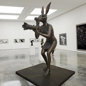 Paparazzi City Rabbitwoman (Bronze Sculpture)