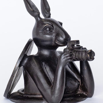 Paparazzi Rabbitwoman Comes into a Better Tomorrow (Bronze Sculpture, Pocket Size)
