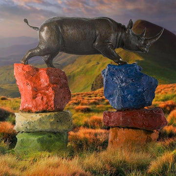 From Up Here He Could See The World (Bronze Sculpture)