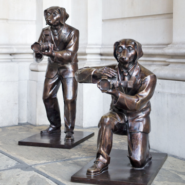 Paparazzi Pack (Bronze Sculpture)