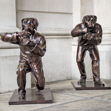 Paparazzi Pack (Bronze Sculpture)