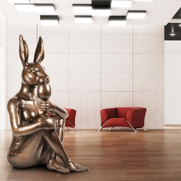 She Loved Her Fruity Wine (Bronze Sculpture)