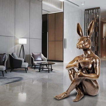 She Loved Her Soy Cappucino (Bronze Sculpture)