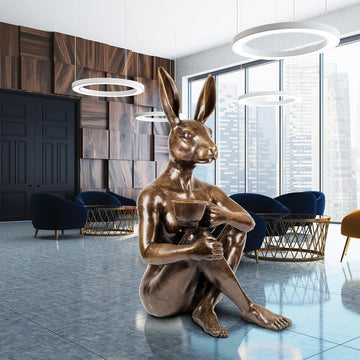 She Loved Her Soy Cappucino (Bronze Sculpture)