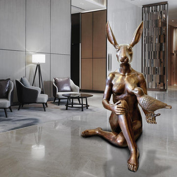 She Thought They Were Unusual Friends (Bronze Sculpture)