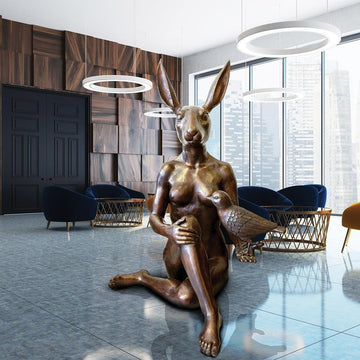 She Thought They Were Unusual Friends (Bronze Sculpture)