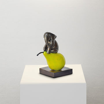 The Elephant Was Just Pearfect (Bronze Sculpture, Small)