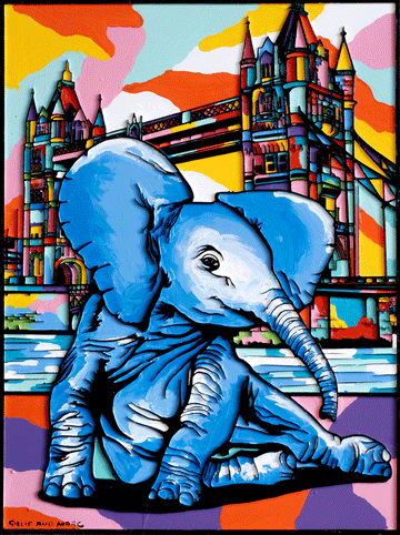 The orphan was looking for a family in London (Original Painting)