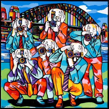 The Paparazzi Dogs in Sydney (Original Painting)