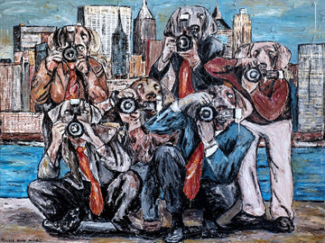 The Paparazzi in N.Y.C (Original Painting)