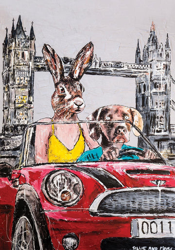 They always drive together in London (Original Painting)