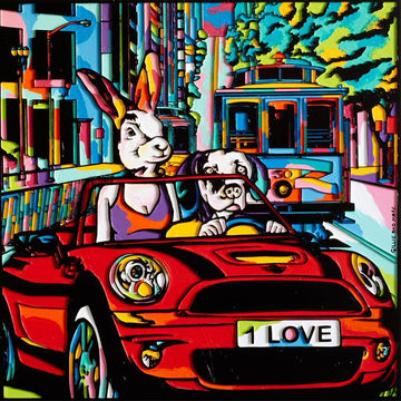 They lived in the fast lane in San Fran (Original Painting)