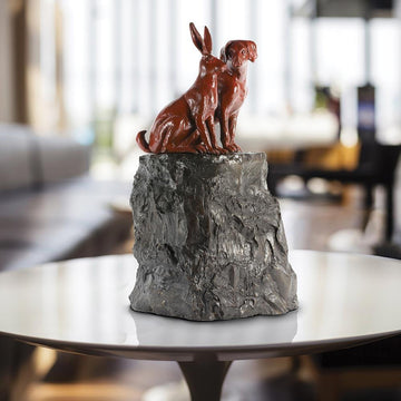 They Loved Being on Top of the World Seeing Things No One Else Could (Bronze Sculpture)