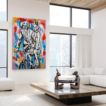 They thought nothing would come between them except for the bowl (Bronze Sculpture)