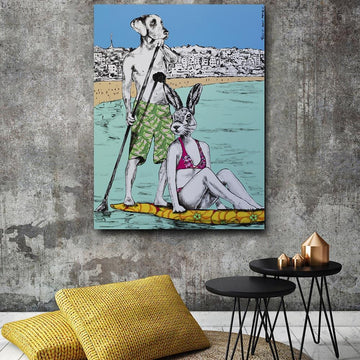 They were at home in the water (Original Painting)