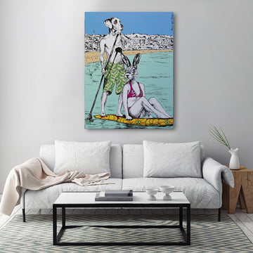 They were at home in the water (Original Painting)