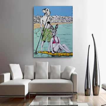 They were at home in the water (Original Painting)