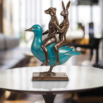 They Were Birds of a Feather so They Stuck Together (Bronze Sculpture)