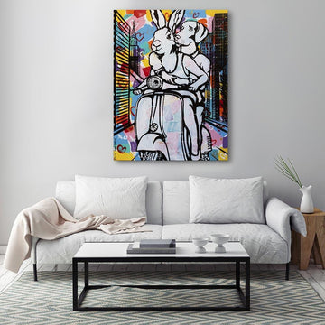 They were living it big in the big city (Original Painting)