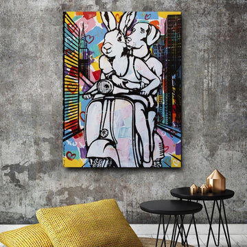 They were living it big in the big city (Original Painting)