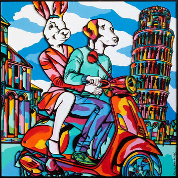 They were seeing the world one city at a time (Original Painting)