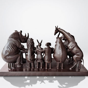 Wild Tea Party (Bronze Sculpture)