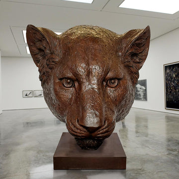 Anya the Amur Leopard was Thinking Big (Bronze Sculpture)