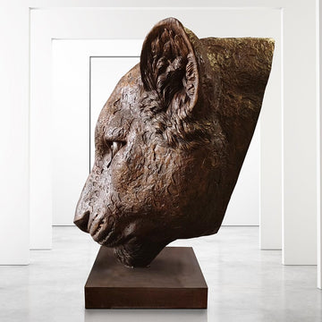 Anya the Amur Leopard was Thinking Big (Bronze Sculpture)