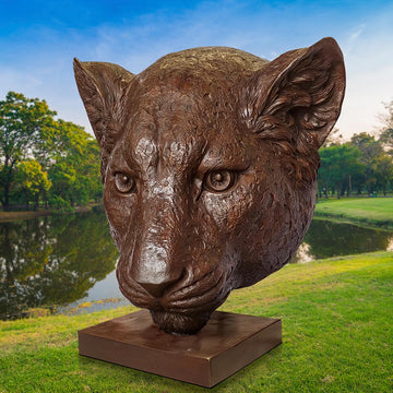 Anya the Amur Leopard was Thinking Big (Bronze Sculpture)