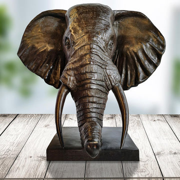 Adwim the African Forest Elephant was a Face of the Wild (Bronze Sculpture)