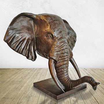 Adwim the African Forest Elephant was a Face of the Wild (Bronze Sculpture)