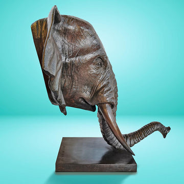 Adwim the African Forest Elephant was a Face of the Wild (Bronze Sculpture)