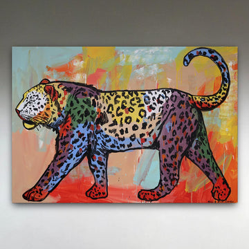 The Amur Leopard Marches on Forever (Original Painting)