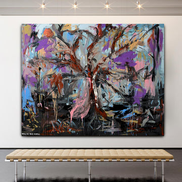 The Angel Oak Trees Spread Their Limbs in Winter (Original Painting)