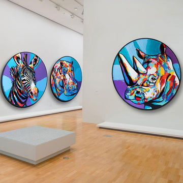 Endangered Animal Woodcut Collection (Original Painting)