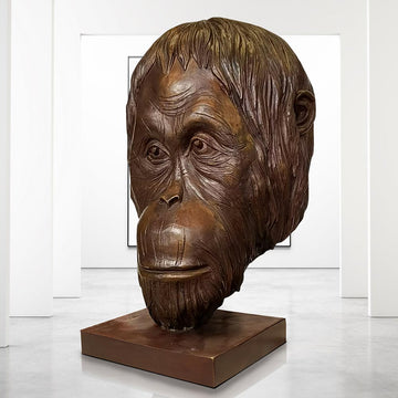 Borneo the Tapanuli Orangutan was Thinking Big (Bronze Sculpture)