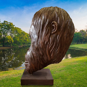 Borneo the Tapanuli Orangutan was Thinking Big (Bronze Sculpture)