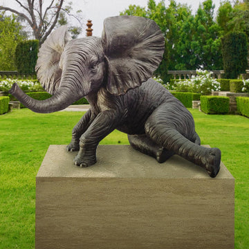 Relaxing Babar the Elephant (Bronze Sculpture, Mid-Size)