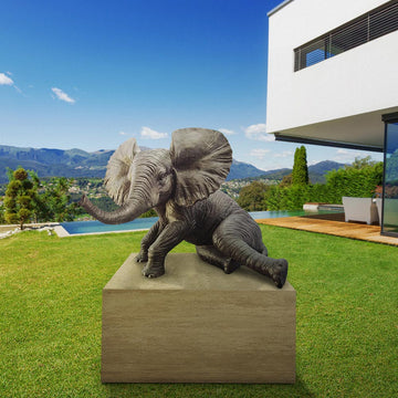 Relaxing Babar the Elephant (Bronze Sculpture, Mid-Size)