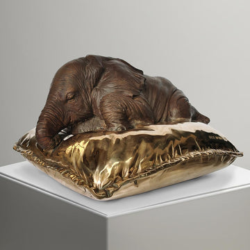 Sleeping Beauty Elephant (Bronze Sculpture)