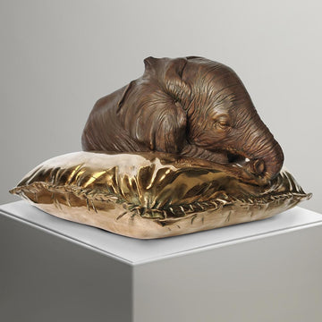 Sleeping Beauty Elephant (Bronze Sculpture)