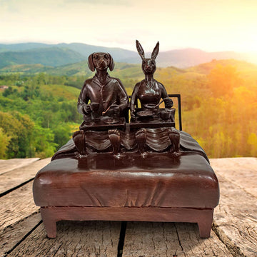 They Loved Breakfast in Bed as Much as They Loved Each Other (Bronze Sculpture)