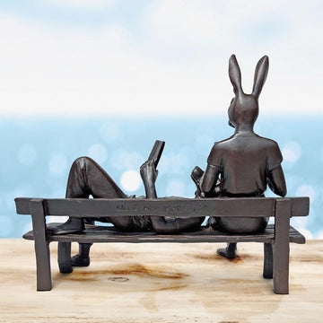 They Only Read Love Stories (Bronze Sculpture, Miniature Collection)