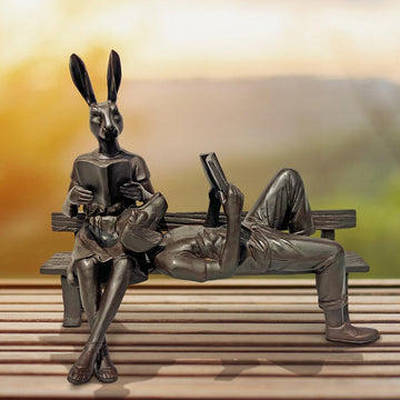 They Only Read Love Stories (Bronze Sculpture, Miniature Collection)