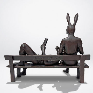 They Only Read Love Stories (Bronze Sculpture, Miniature Collection)