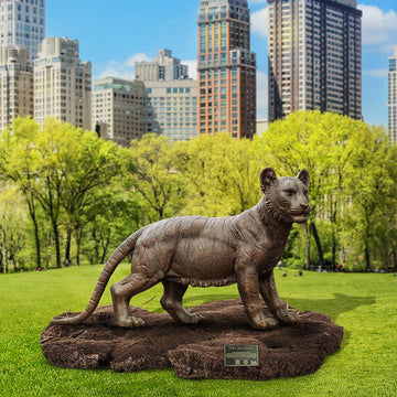 Tiny Baby Wonder Bengal Tiger (Bronze Sculpture)