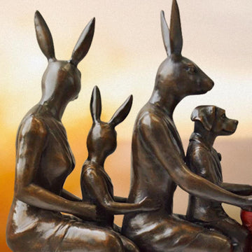 It Was a Big Beautiful Family (Bronze Sculpture)