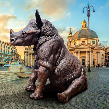 Raza Had a Big Idea (Bronze Sculpture)